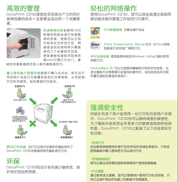 富士施乐打印机DocuCentre DPC2120型说明书