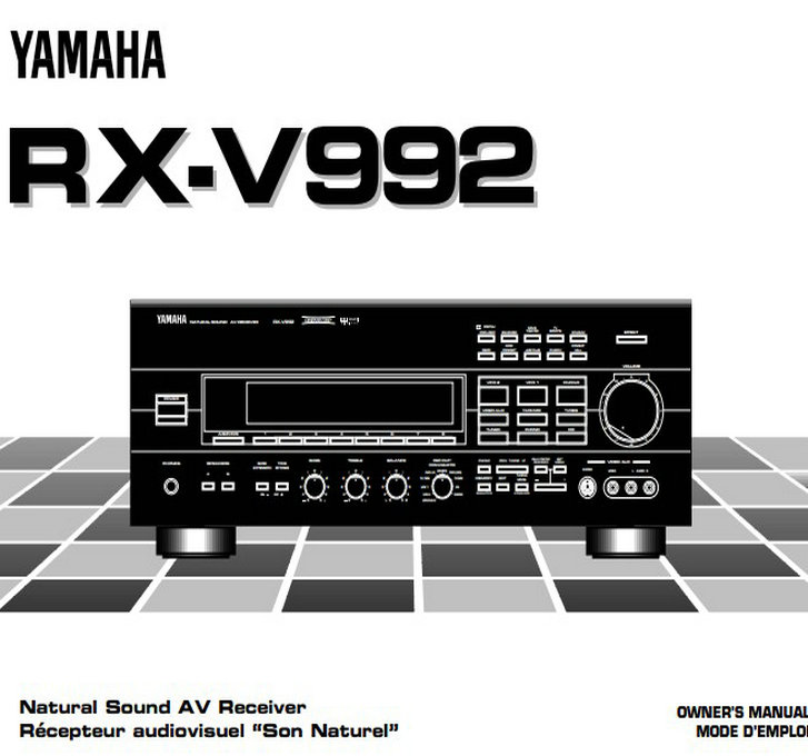 雅马哈RX-V992说明书