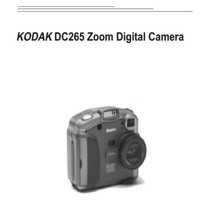 柯达DC265数码相机说明书