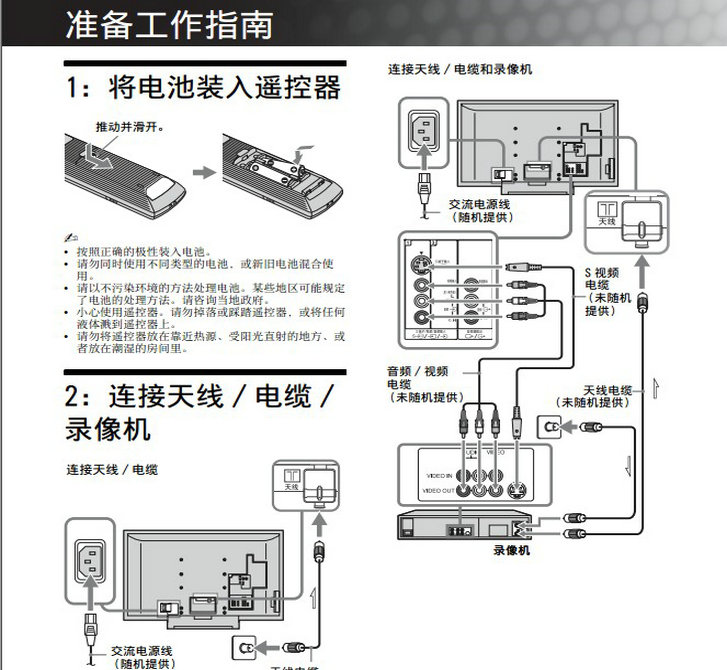 索尼液晶电视KLV-52X300A型说明书