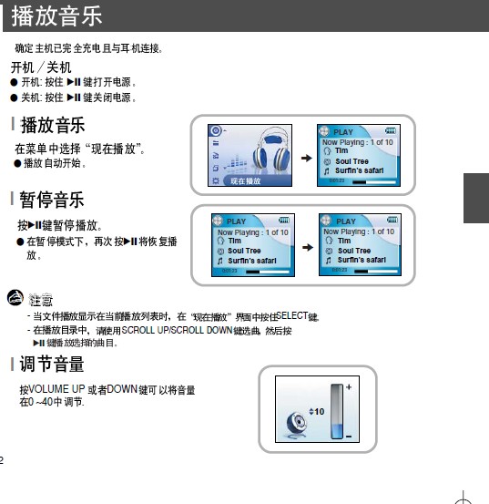 三星YH-820 MP3播放器简体中文版说明书