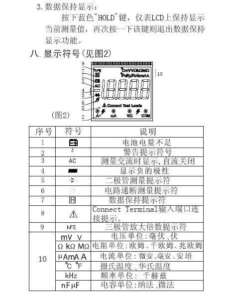 优利德UT58E通用型数字万用表使用说明书