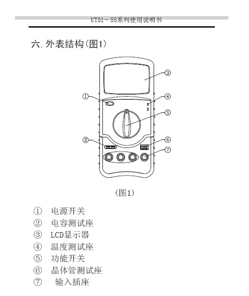 优利德UT55通用型数字万用表使用说明书