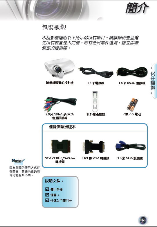 Optoma奥图码 HD803-LV投影机 使用说明书