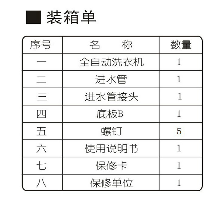 松下XQB55-Q521U洗衣机使用说明书