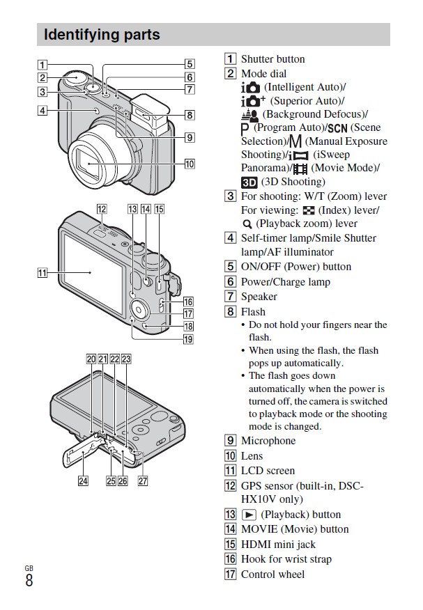 索尼 DSC-HX10数码相机 使用说明书