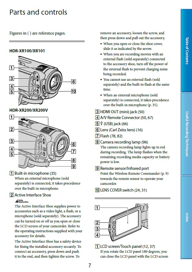 索尼 HDR-XR200数码摄像机 使用说明书