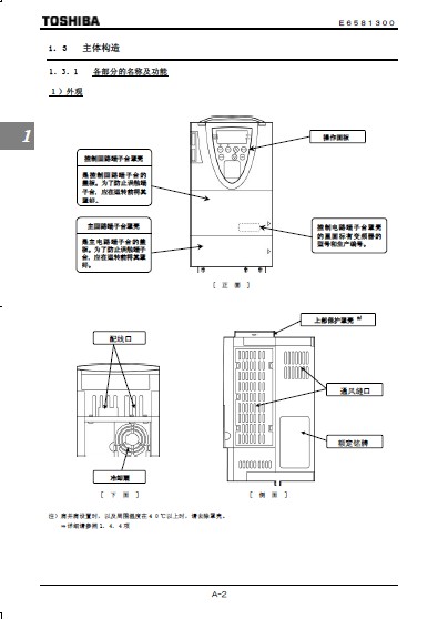 &nbsp;东芝 VFAS1-4150PL变频器 用户手册