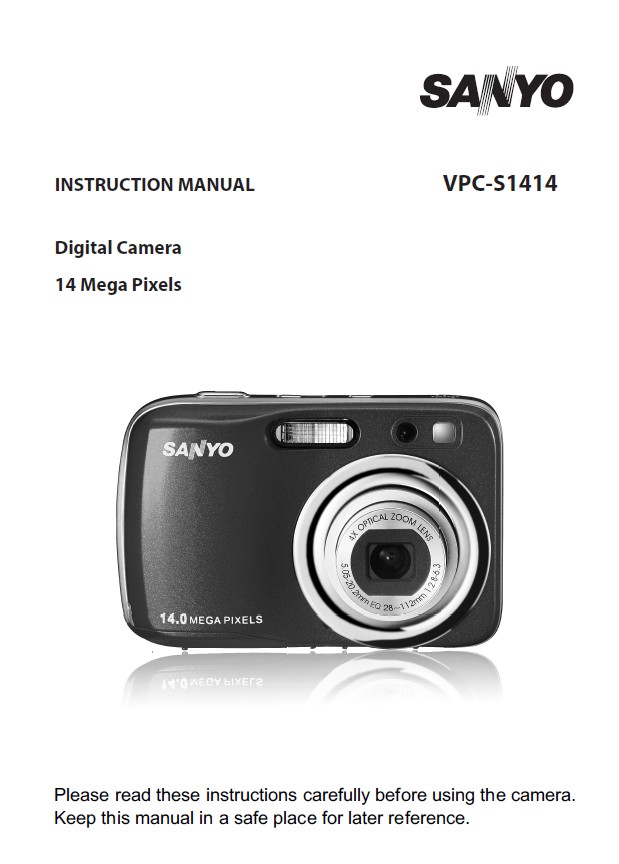 三洋 VPC-S1414数码相机 使用说明书