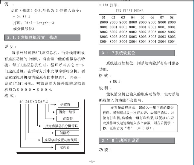 爱乐SW-2000A型数字程控交换机使用说明书