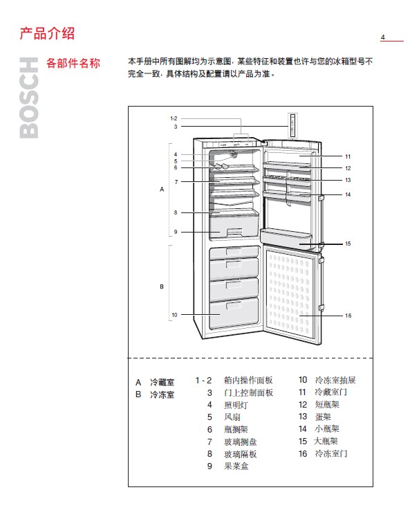 博世 BCD-226冰箱 使用说明书