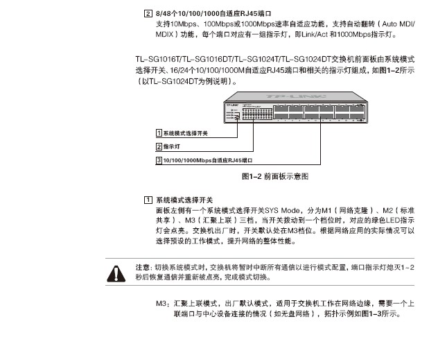 普联TP-LINK&nbsp; TL-SG1024DT交换机安装说明书