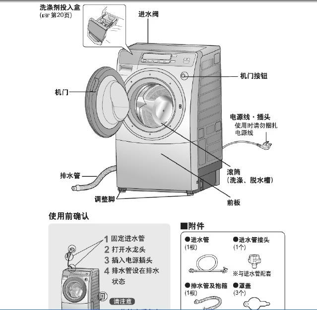 松下XQG60-V65GW洗衣机说明书