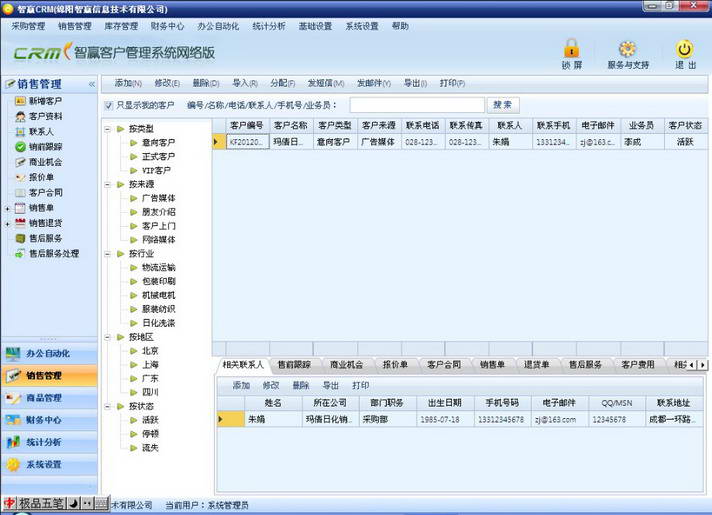 智赢客户管理系统(智赢CRM)网络版