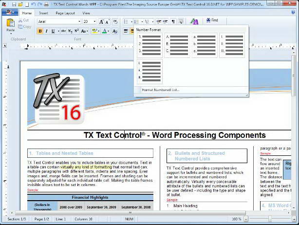 TX Text Control .NET for WPF