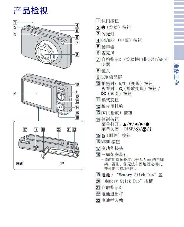 索尼数码相机DSC-W290型说明书