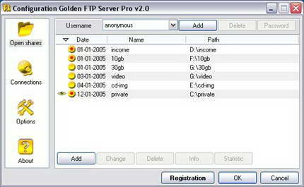 Golden FTP server