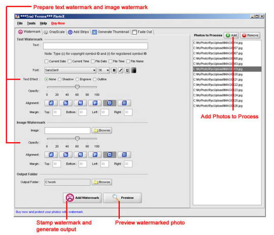 PhotoX Batch Watermark Creator