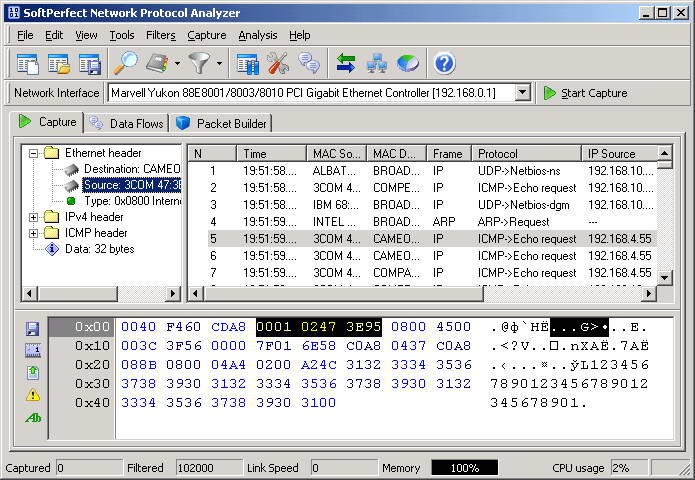 SoftPerfect Network Protocol Analyzer