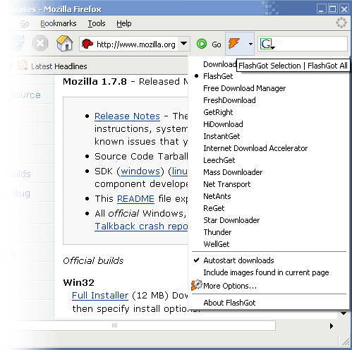FlashGot for Firefox