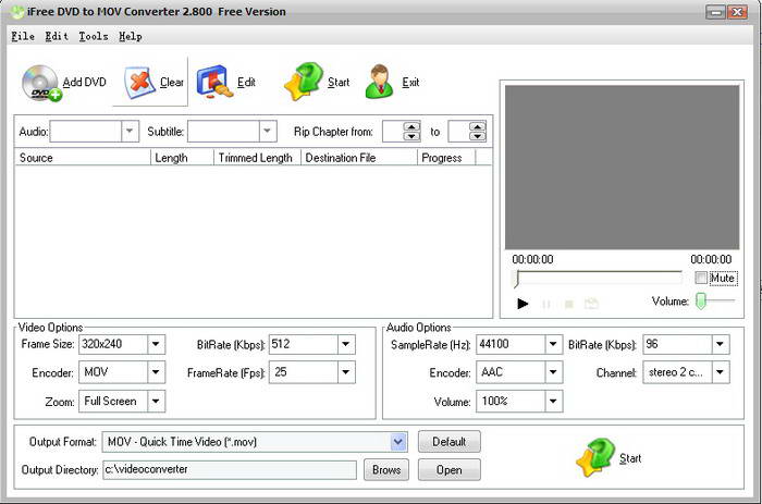 iFree DVD to MOV Converter