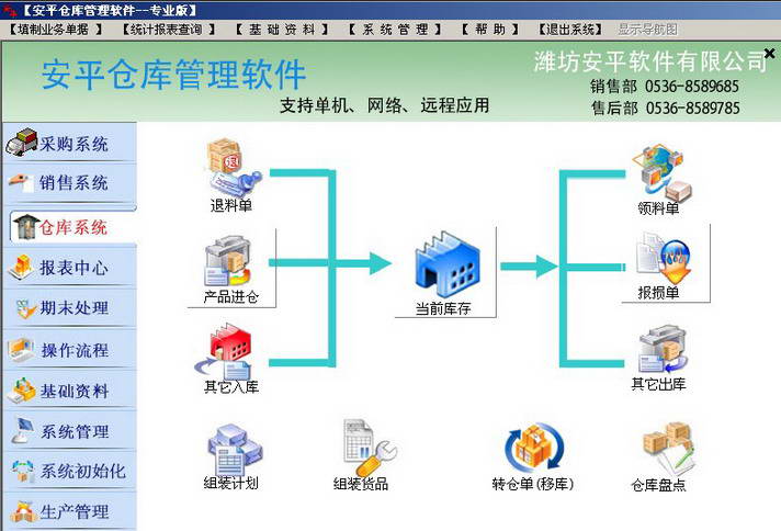 安平仓库管理软件2013专业版