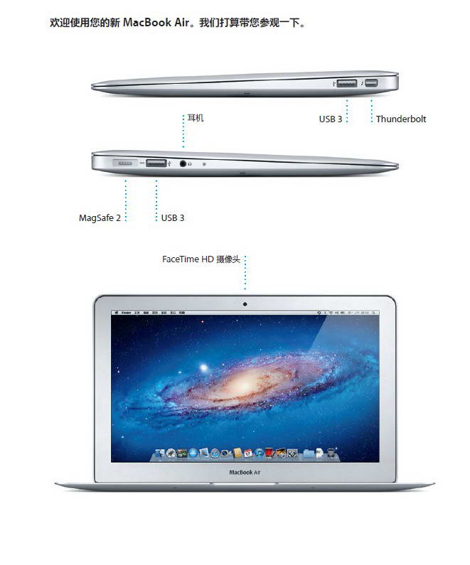 Apple苹果MacBook Air (11 英寸 2012 年中)快速入门指南