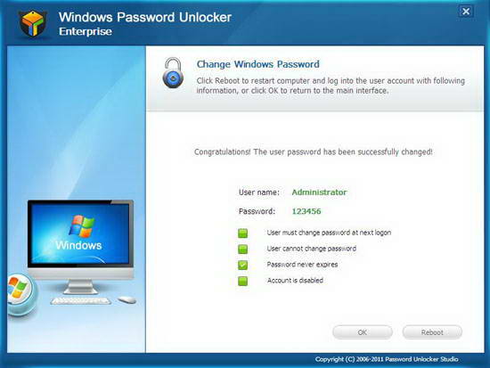 Windows Password Unlocker Enterprise