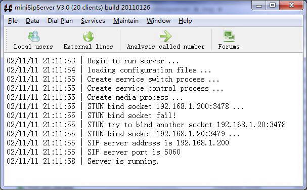 mini SIP Server LTS(20 clients)