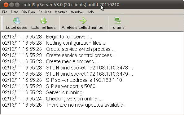 mini SIP Server Stable For Linux(100 clients)