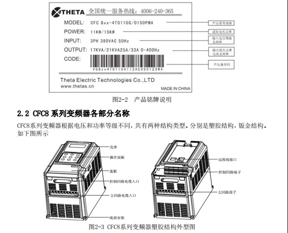 西驰CFC8-4T0022变频器使用说明书