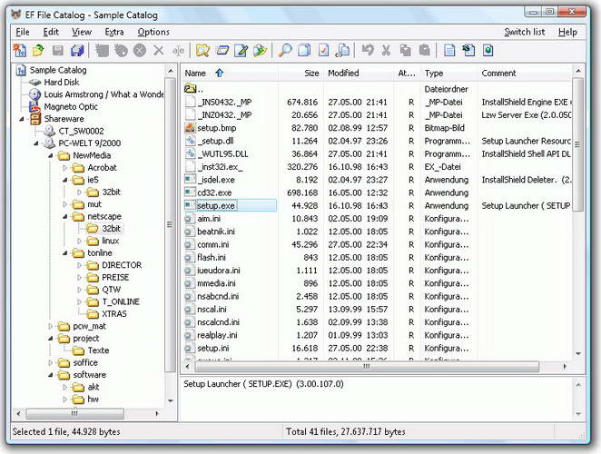 EF File Catalog Portable