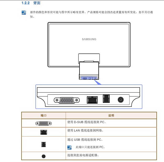 三星C23A550U液晶显示器使用说明书