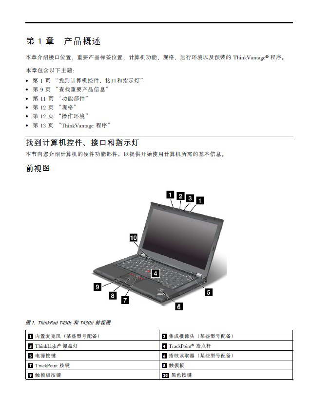 联想ThinkPad T430s笔记本电脑说明书