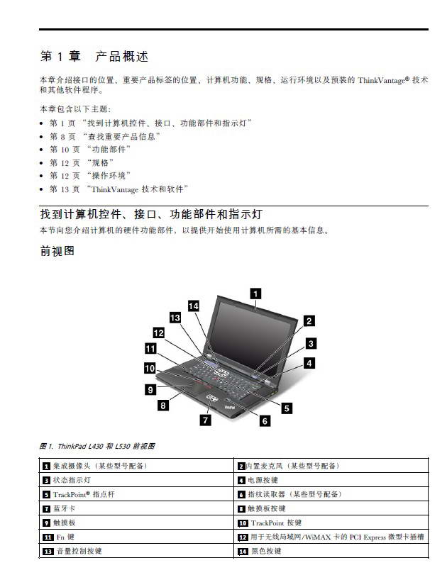 联想ThinkPad L430笔记本电脑说明书