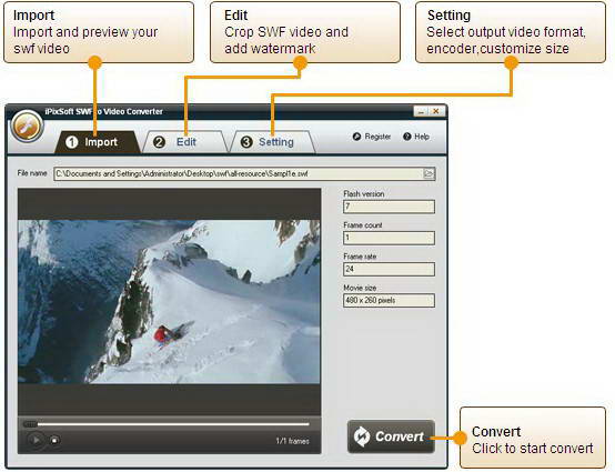 iPixSoft SWF to MOV Converter