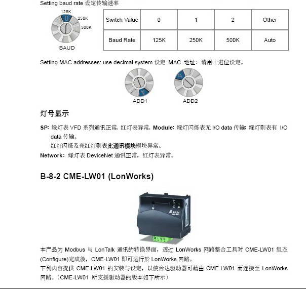 台达VFD007E43T变频器用户手册