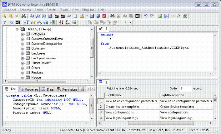 DTM SQL editor Professional