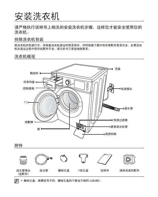 三星WF602U2BKGD洗衣机使用说明书