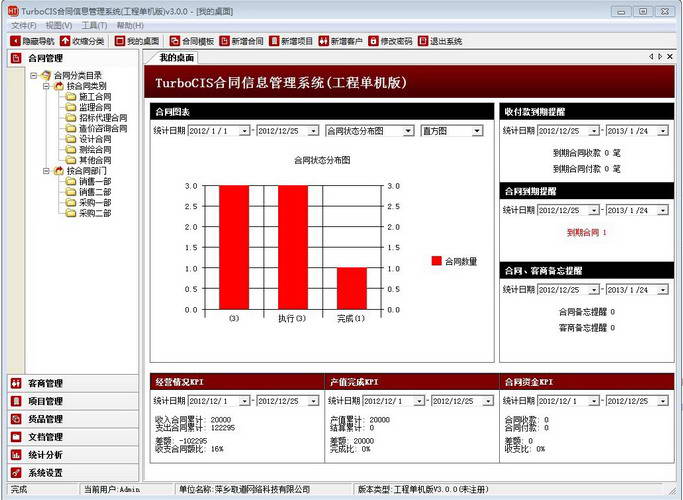 TurboCIS合同管理系统(标准网络版)