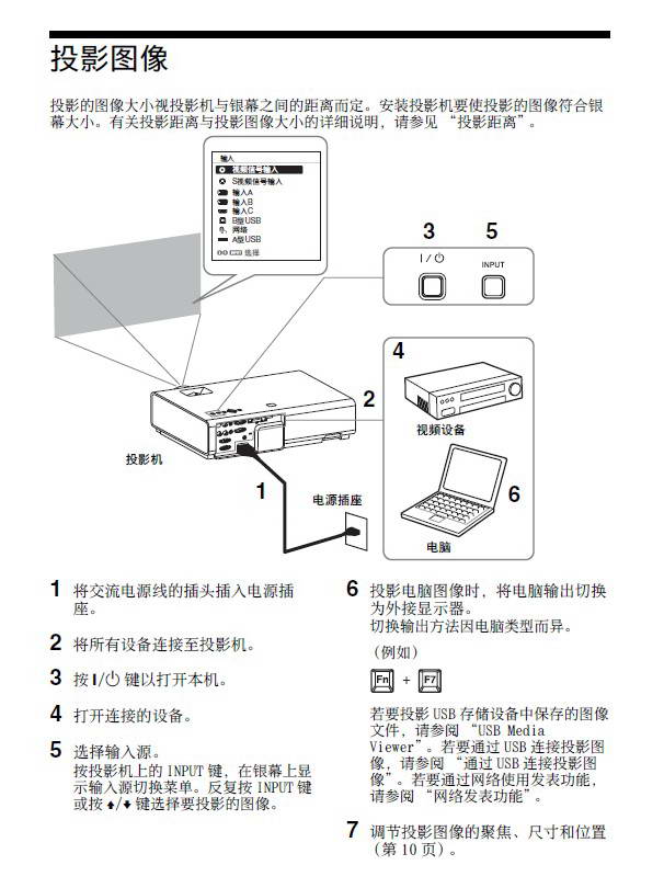 SONY VPL-EW245投影机说明书