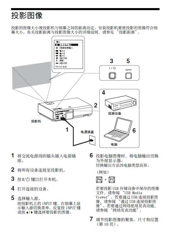 SONY VPL-EX271投影机说明书