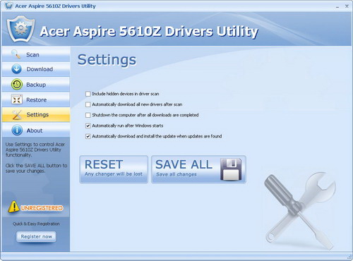 Acer Aspire 5610Z Drivers Utility