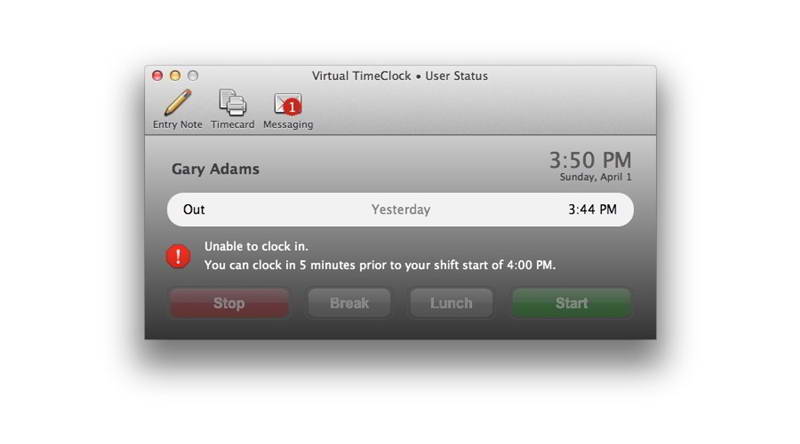 Virtual TimeClock Pro Client For Mac