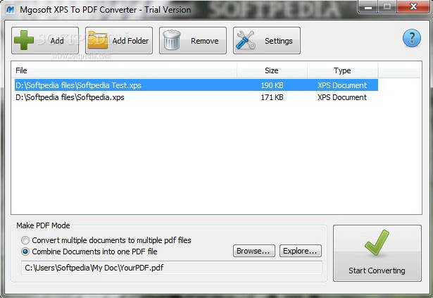 Mgosoft XPS To PDF Converter