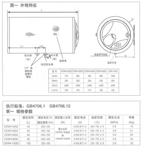 史密斯CEWH-80S2电热水器使用说明书