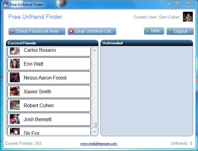 Free Unfriend Finder