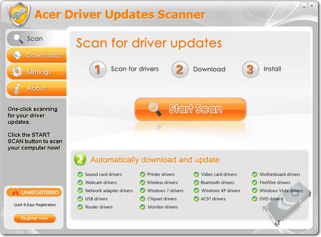 Acer Driver Updates Scanner