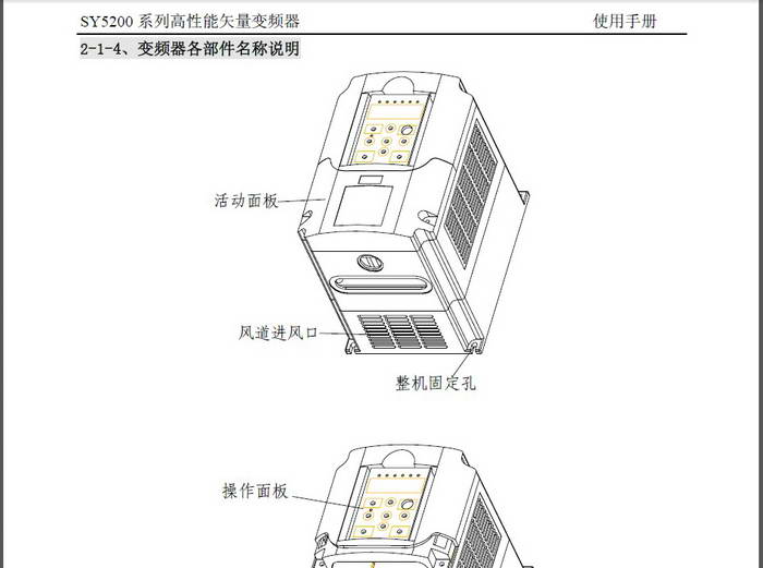 日业SY5200-G5R5T2变频器使用说明书