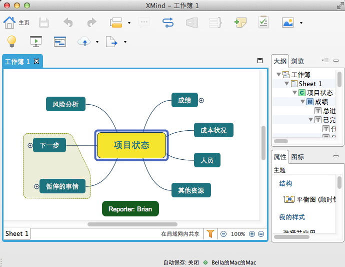 流程图制作软件XMind 7 Mac版